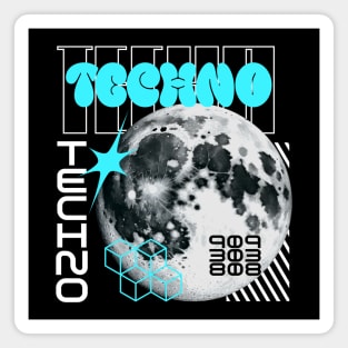 TECHNO  - Y2K Planet (Blue) Magnet